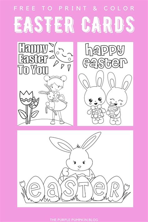 Free Printable Easter Cards To Color Fun Easter Activities For Kids