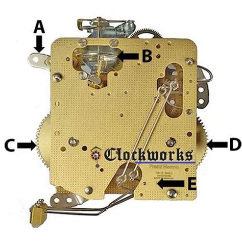 Hermle Clock Movement Parts 140 Back Diagram Clockworks