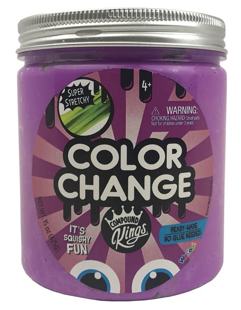Compound Kings Color Changing Slime 15 oz Jar: Purple to White - Walmart.com - Walmart.com