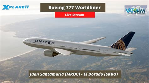 Xplane Boeing B Lr Worldliner Mroc To Skbo Cold And Dark Startup United Airlines