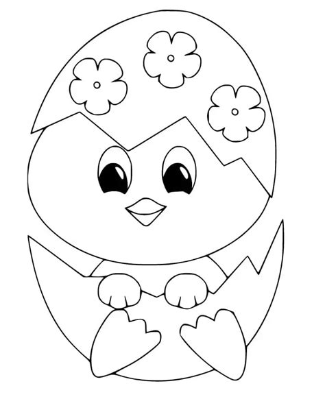 Happy Easter Chick Coloring Page Free Printable Coloring Pages For Kids