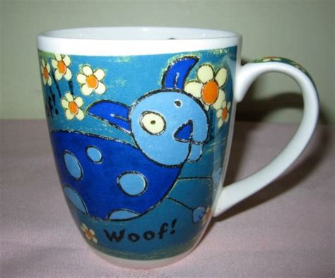 Spotty Dog Wessex Collection Coffee Cup Mug Fine China Ceramic Blue W