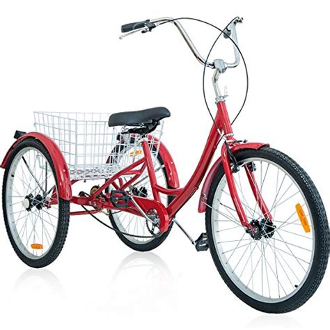 Buy Merax 26 Inch 3 Wheel Bike Adult Tricycle Trike Cruise Bike Red