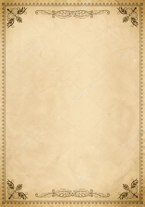 Old Paper Background With Vintage Border Stock Photo By ©ke77kz 84621602