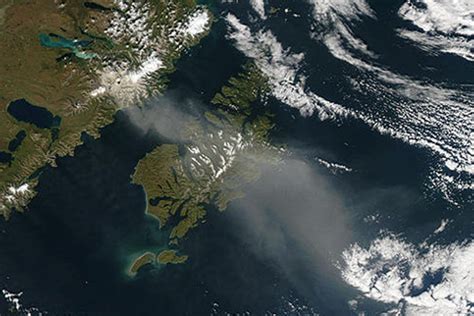 Volcanic Ash Over Kodiak Island Alaska •