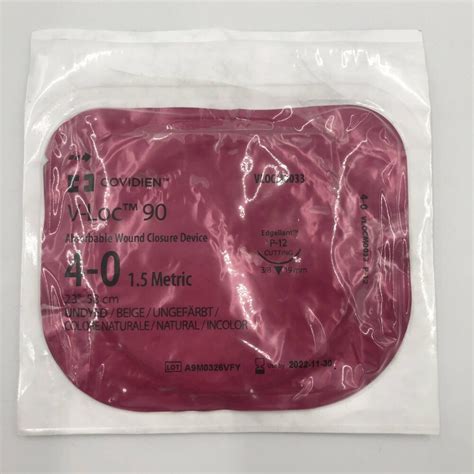 Covidien Vl0cm0033 V Loc 90 Absorbable Wound Closure Device 4 0 Undyed