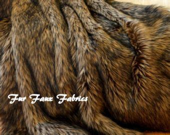 Black Tip Wolf Plush Furs Faux Fabric By The Yard Remnants Shag Furs