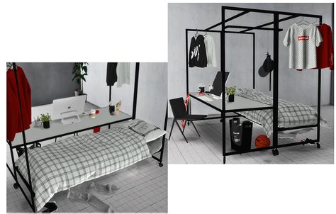 Novvvas Hybrid Bed Desk Frame5 Идеи для мебели Симс Мебель