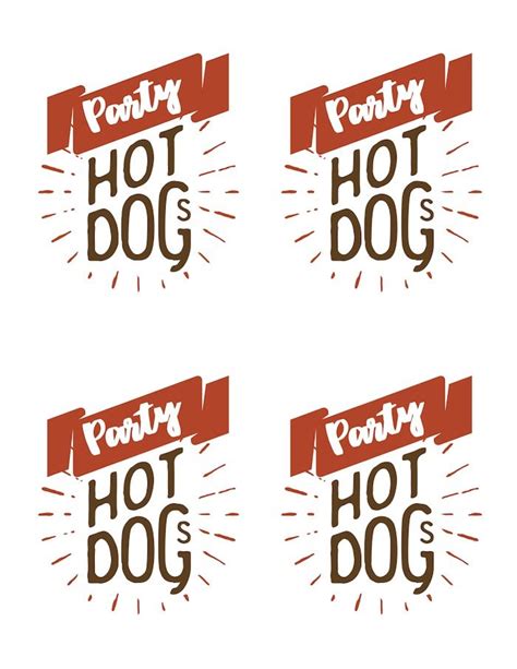 Karas Party Ideas Hot Dog Themed Summer Party Free Printables Kara