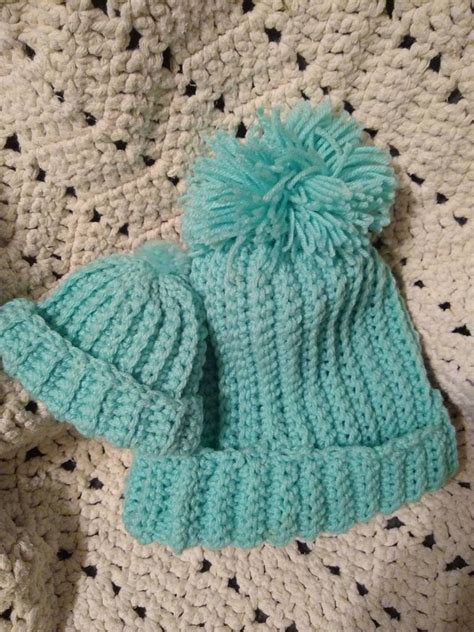 Preemie Baby And Parent Matching Hats Toboggans Crocheted Etsy