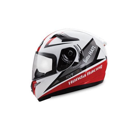 Honda Racing Red Helmet Kompo Motor