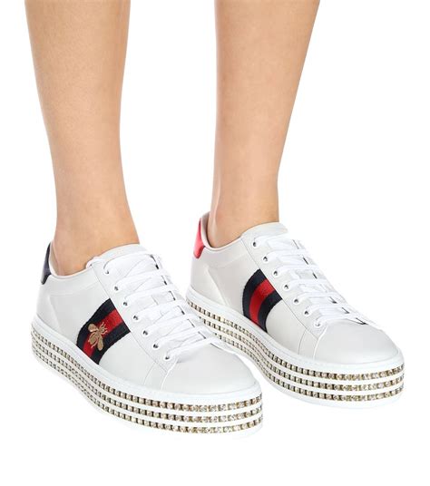 Ace Leather Platform Sneakers In 2020 Leather Sneakers Sneakers