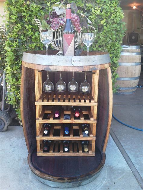 15 Bottle Wine Barrel Wine Rack 24000 Via Etsy Wine Rack Wine