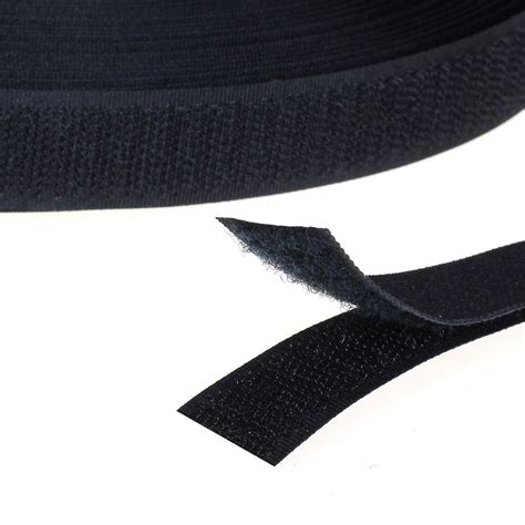 Velcro Self Adhesive Sticky Strip Sew On Tape Hook Loop Black White 16
