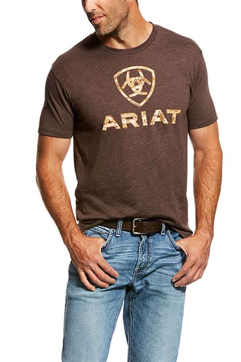 Ariat Liberty Usa T Shirt For Men In Brown Heather Usa Shirt Men