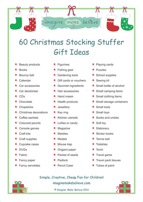 Check spelling or type a new query. Christmas Stocking Stuffer Ideas - Imagine. Make. Believe