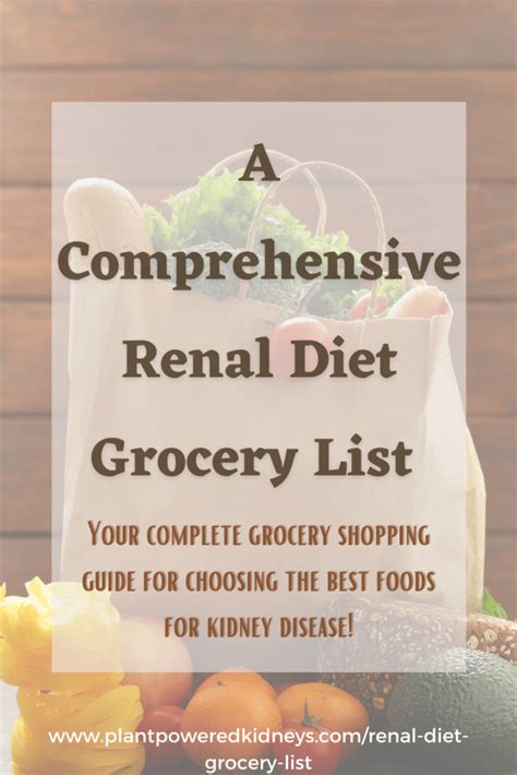 Renal Diet Grocery List A Comprehensive Guide To Get You Started