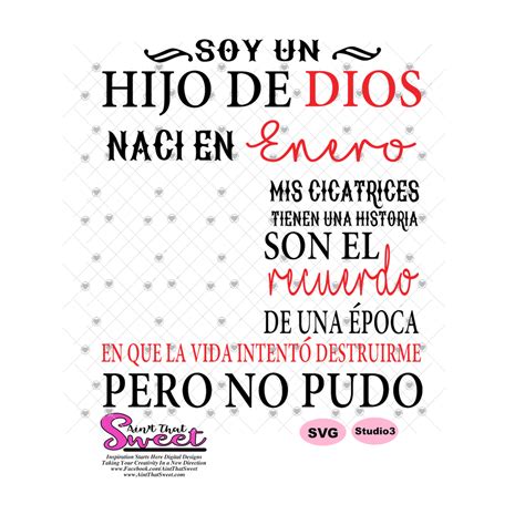 Soy Un Hijo De Dios Naci En Enero Spanish Offset Transparent Png Sv