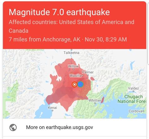 2018 gulf of alaska earthquake, on january 23; 2018 Alaskan Earthquake - From The States