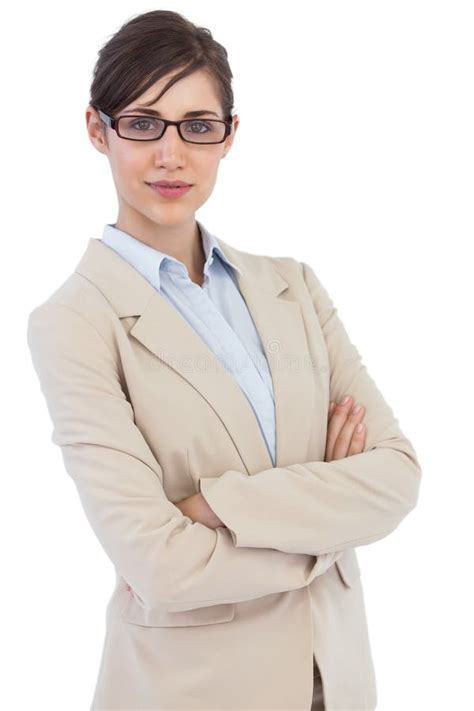 Businesswoman Wearing Glasses Stock Image Image Of Glasses Pretty 33279739