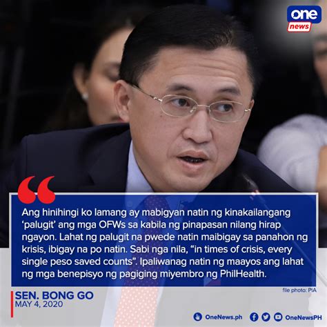 One News Sen Bong Go Appeals On Behalf Of The Ofws