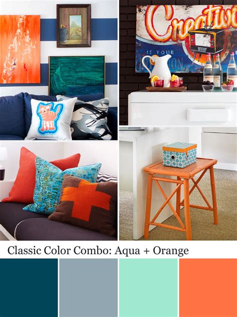 Classic Color Combination Aqua And Orange Room Colors Home Aqua