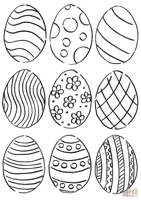 coloring pages for easter eggs printable