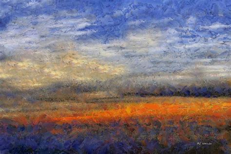 Sunset Field Painting By Rc Dewinter Fine Art America