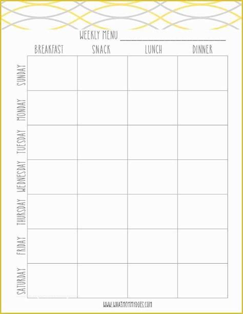 7 Day Meal Planner Template Printable Pdf Download