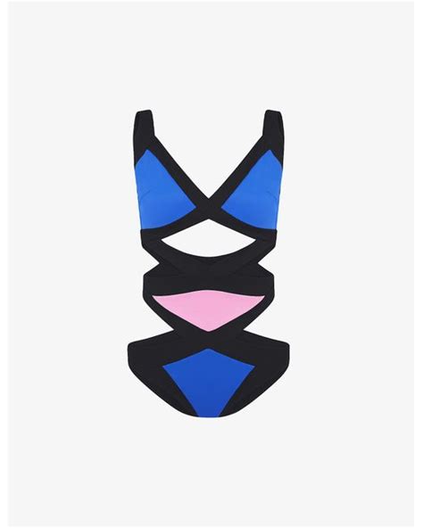 Agent Provocateur Synthetic Mazzy Cut Out Straps Stretch Woven Swimsuit
