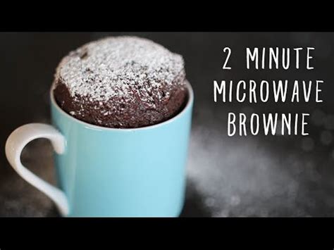 A traditional brownie recipe doesn't kind of fit with the theme of my blog, ie mainly healthy recipes for kids. 2 Minute Microwave Brownies in a Mug! - YouTube