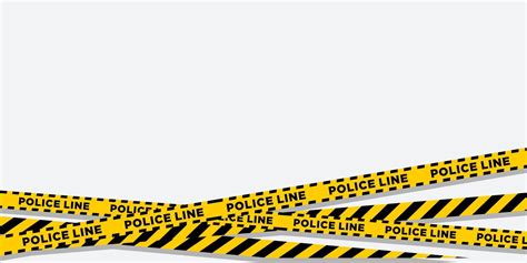 Black And Yellow Police Line Tapes Vector Caution Lines Isolated With