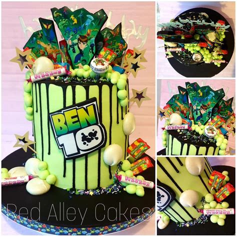 Ben 10 Drip Cake With Edible Images And Loaded With Sweets