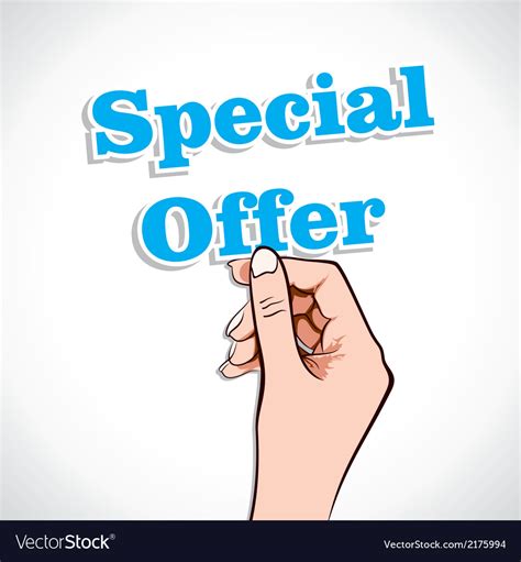 Special Offer Word In Hand Royalty Free Vector Image