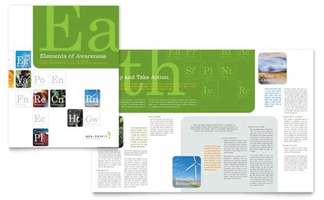 Climate change brochure template layout. Environmental & Agricultural Non Profit Brochure Template ...