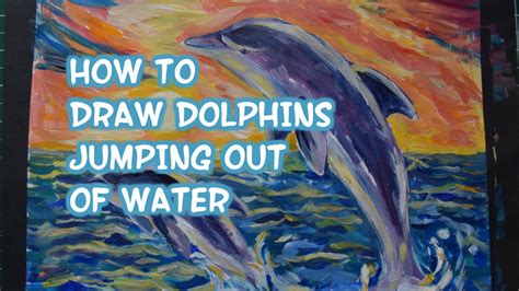 How To Draw A Dolphin Jumping Youtube