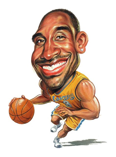 Kobe Bryant By Art Caricature Kobe Bryant Funny Caricatures