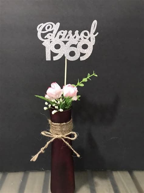 Class of 1969 Class Reunion Centerpiece 50 years class | Etsy | Class reunion decorations 