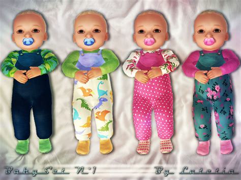 The Sims Resource Baby Set No 1 Footies