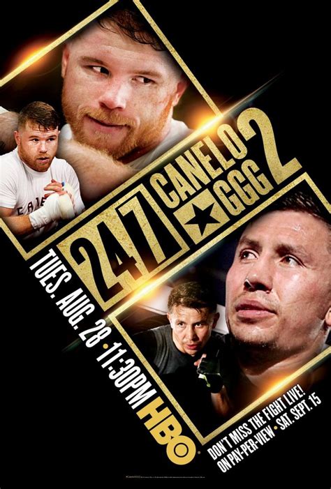 I can't wait for the fans to be back. 24/7 Canelo/GGG 2 debuts Tuesday, August 28 on HBO ⋆ ...