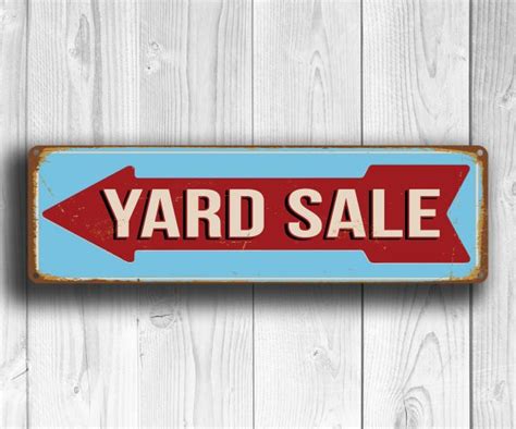 Yard Sale Sign Directional Yard Sale Sign Yard Sale Sign With Arrow