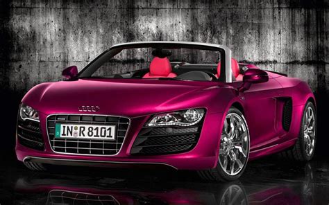 Pink Convertible Audi R8 Spyder Audi R8 Pink Car