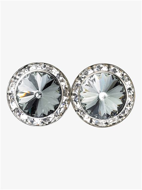 Mm Pierced Earrings With Swarovski Crystals Accessories