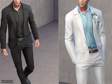 The Sims Resource Open Suit Jacket Without Boutonniere