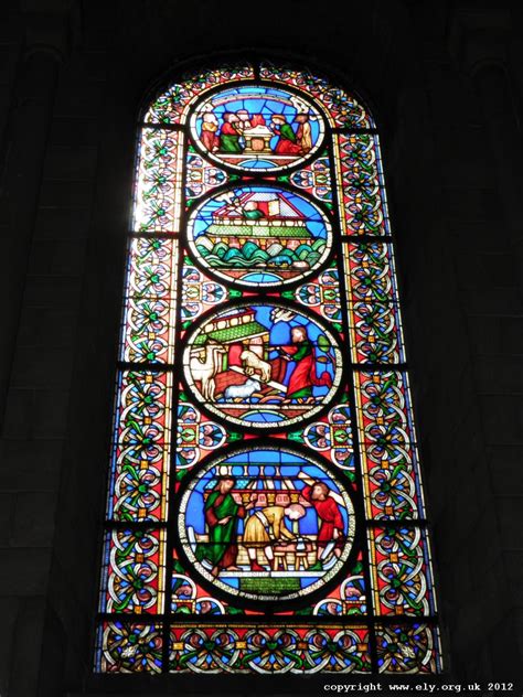 Ely Cathedral Stained Glass Window Of Ely Cathedral Showing Noah S Ark