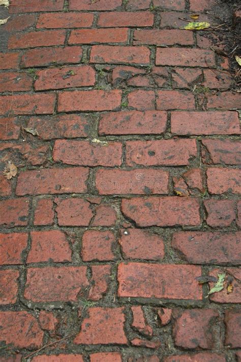 Old Brick Sidewalk Stock Image Image Of Lines Burnt Ground 545561