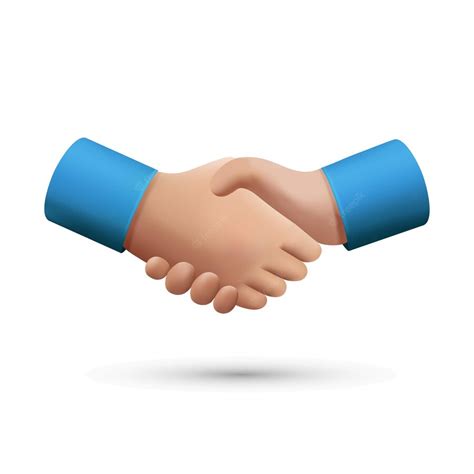 Premium Vector Handshake Of Business Partners Isolatedvector 3d