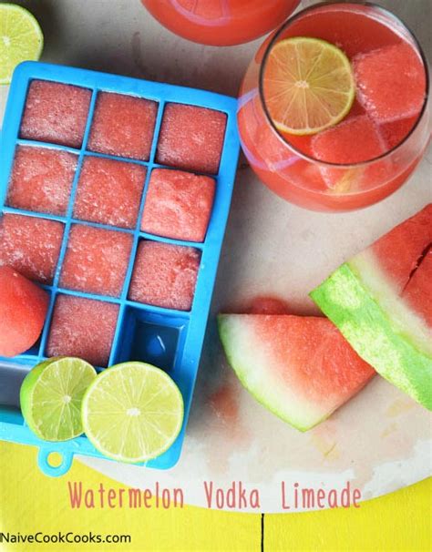 It's like summer in a glass! Watermelon Vodka Limeade | Naive Cook Cooks