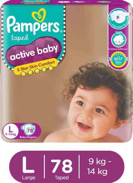 Buy Pampers Active Baby Diapers Large 78 Count Online And Get Upto 60