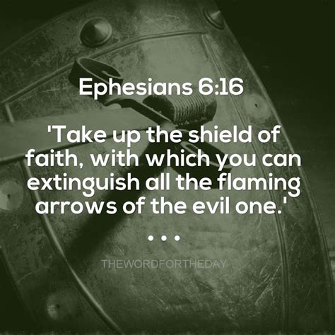 Bible Verse Ephesians 616 Bible Quotes The Word For The Day